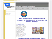 Tablet Screenshot of montanacontainercorp.com